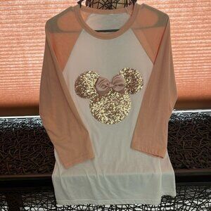 Minnie Mouse Medium Sized Women’s Cotton Top 3/4 length sleeves